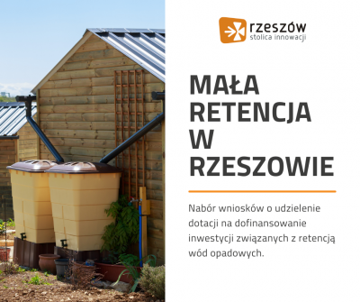 Grafika promująca program "mała retencja"